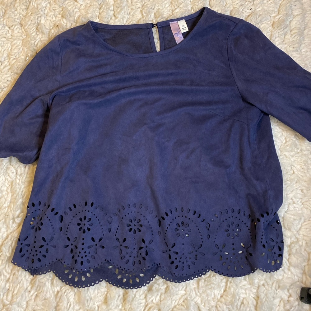 Franchesca’s Dark blue embroidered shirt